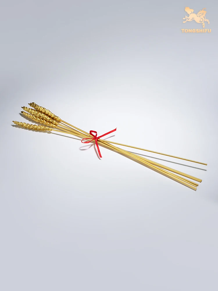 

Copper Ornaments "Barley" Copper Crafts Office Living Room Desktop Chinese Opening Home Decoration