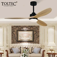 52 inch led ceiling fan light with remote control modern indoor solid wood roof decorate dc fans for home 110 240vac ventilador