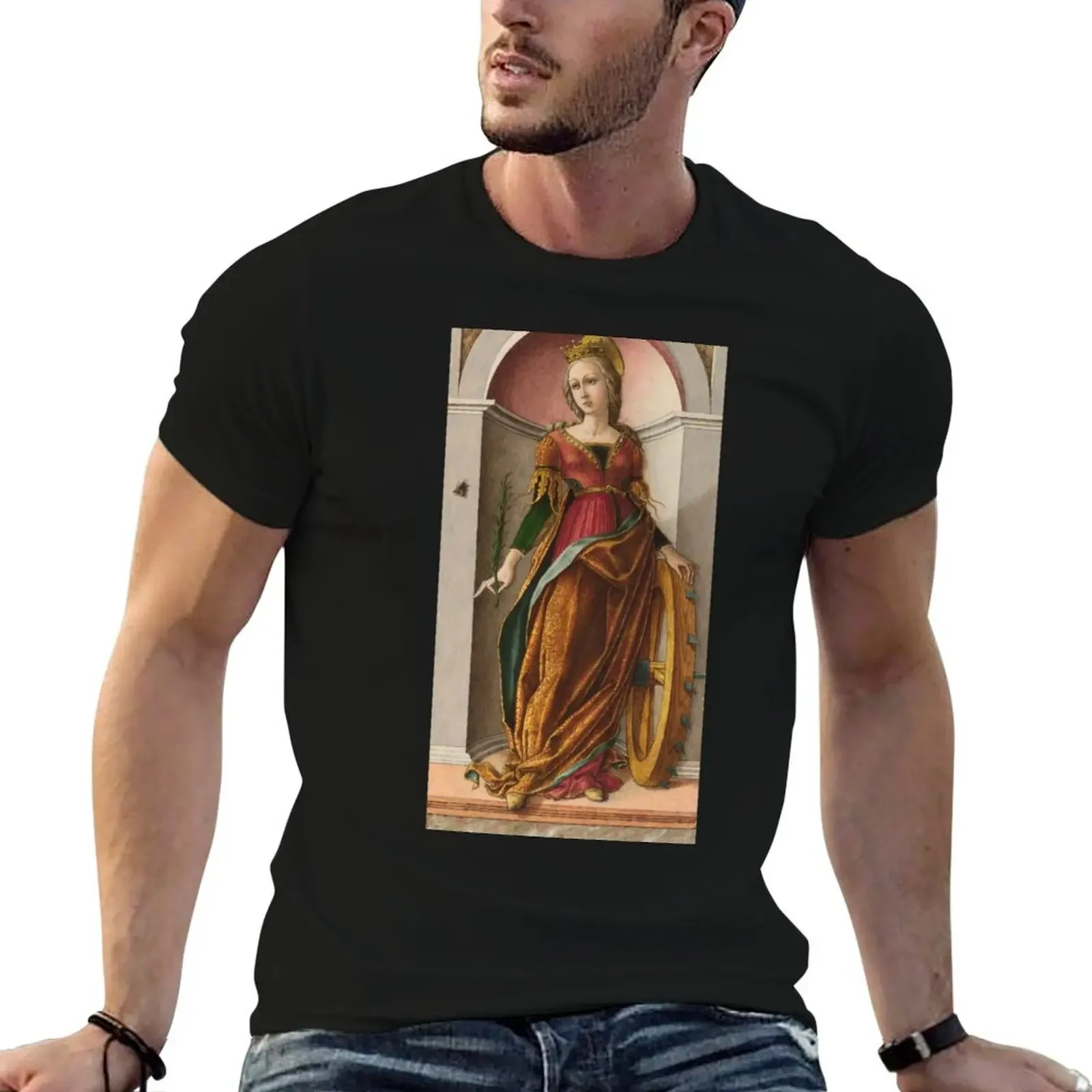 Футболка Carlo Crivelli - Saint Catherine Of Alexandria с аниме-фигурами мужская футболка черные
