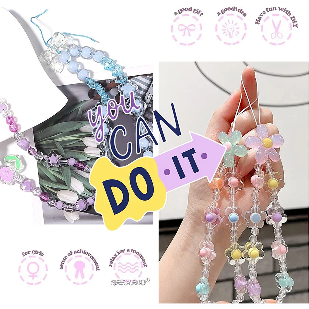 50/100g Acrylic Glass Beads Candy Color Plastic Beads Heart Bow Flower Loose Spacer for DIY Handmade Accessories Jewelry Making