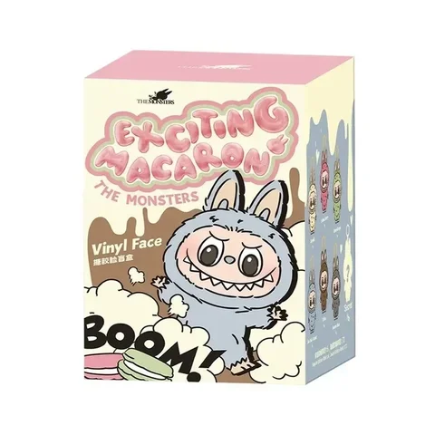 POP MART LABUBU THE MONSTERS - Захватывающая макаронная виниловая коробка для лица, игрушки Kawaii, аниме, фигурка Caixa Surprise Mystery Box