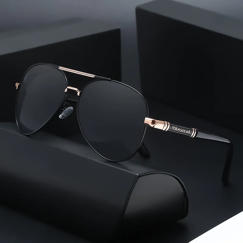 

Солнцезащитные очки Мужские поляризационные, качественные, в металлической оправе, брендовые дизайнерские, для рыбалки, вождения, UV400
