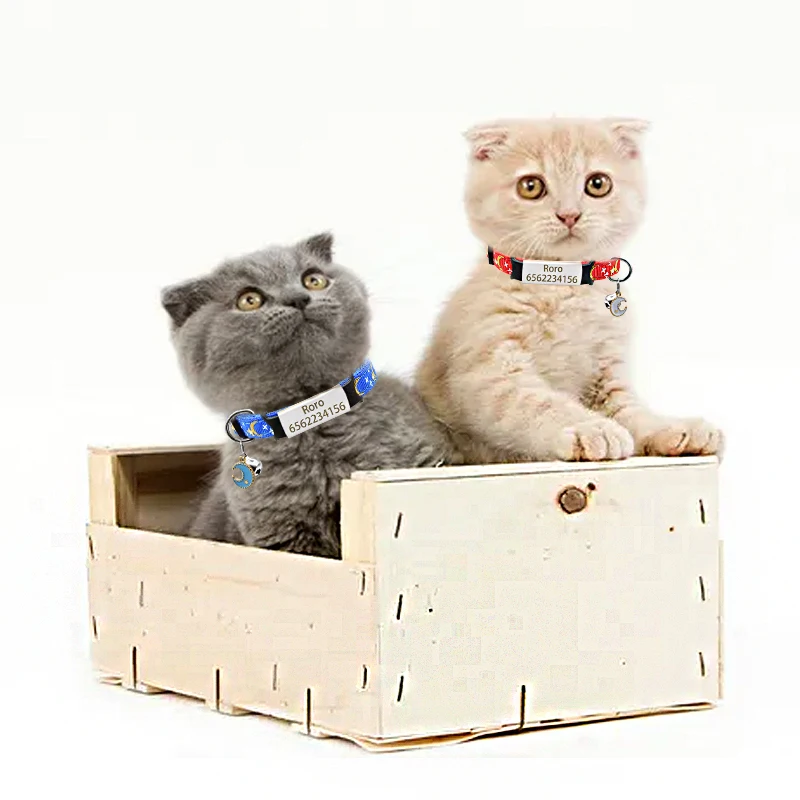 Именная табличка на заказ ошейник для кошек колокольчик именная бирка с именем