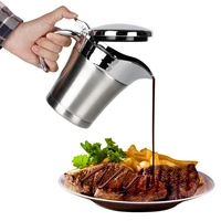 450750ml stainless steel pot sauce jug sauce pot double layer insulated juice bucket kitchen supply