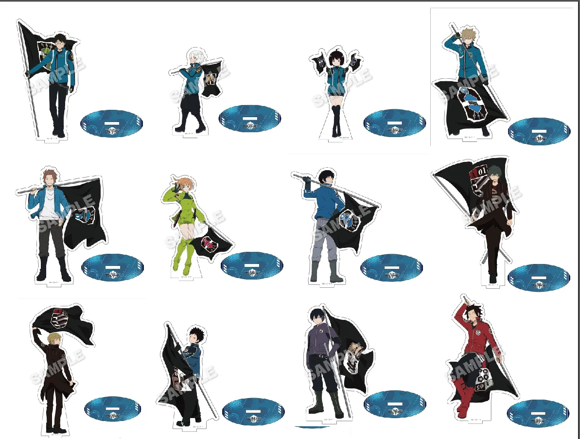 

World Trigger Kuga Yuma Mikumo Osamu Amatori Chika Anime Acrylic Stand Figure Desktop Decoration Collection Model Doll Gift
