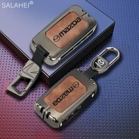 zinc alloy leather car key case cover shell fob for mazda 3 alexa cx4 cx5 cx 5 cx8 cx 30 cx30 2019 2020 protector accessories