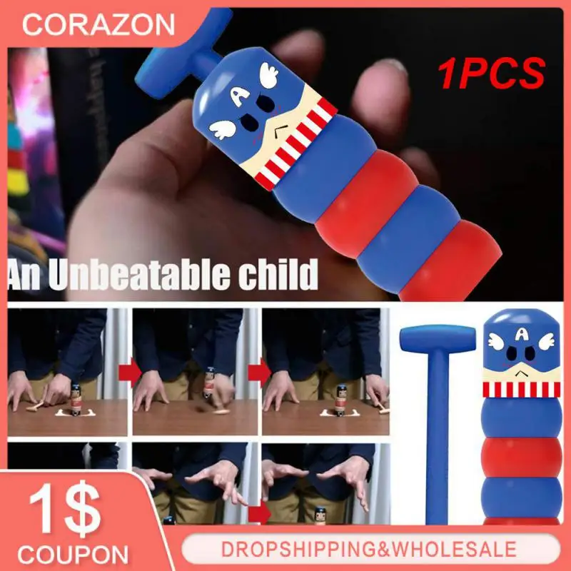 

1PCS immovable tumbler Stubborn Immortal Wood Man toy tricks Close-up stage accessories funny unbreakable toy
