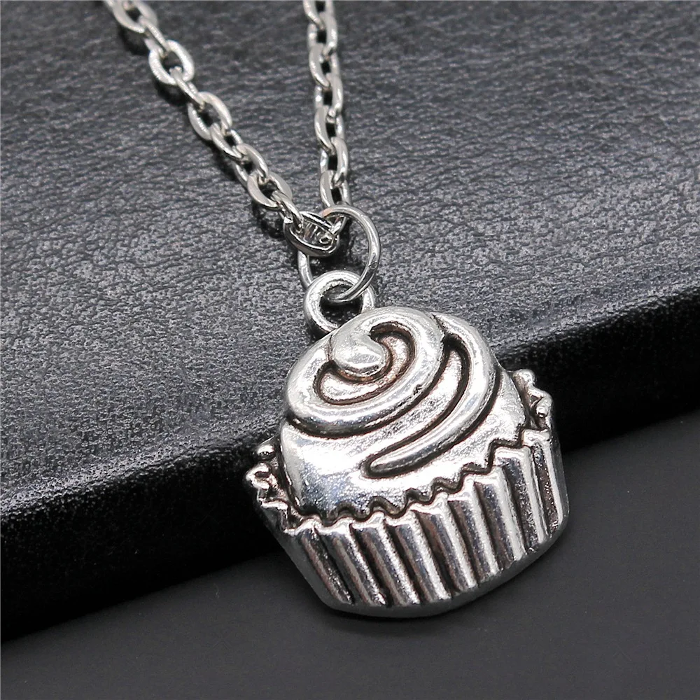 Женское ожерелье с подвеской в виде кексов 2 цвета 22x19 мм | Украшения и аксессуары