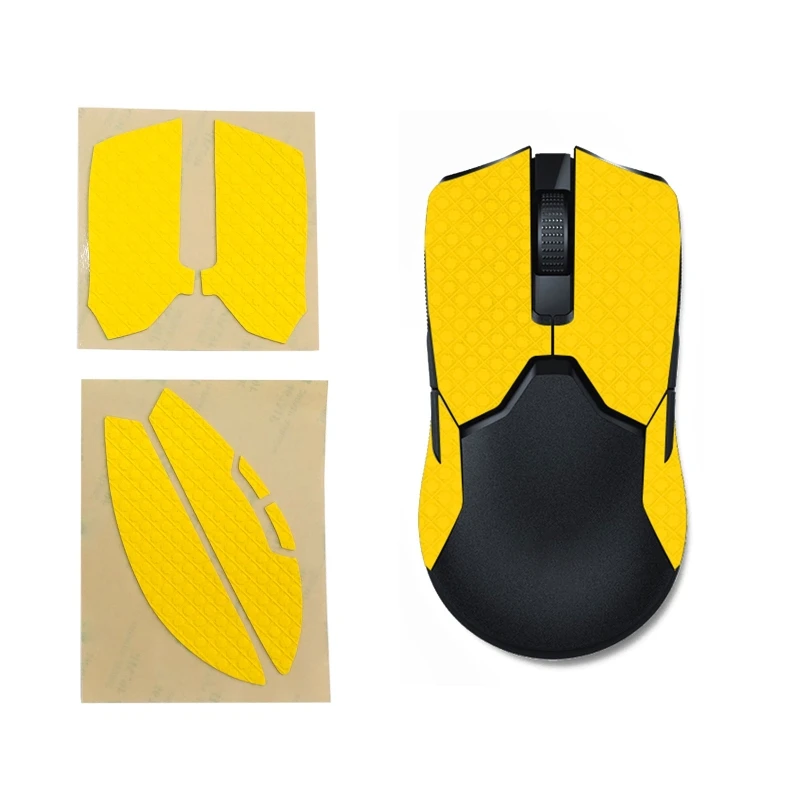 

Наклейки для мыши ViperV2 Pro, Нескользящая липкая лента, предварительно отрезанные (желтые)