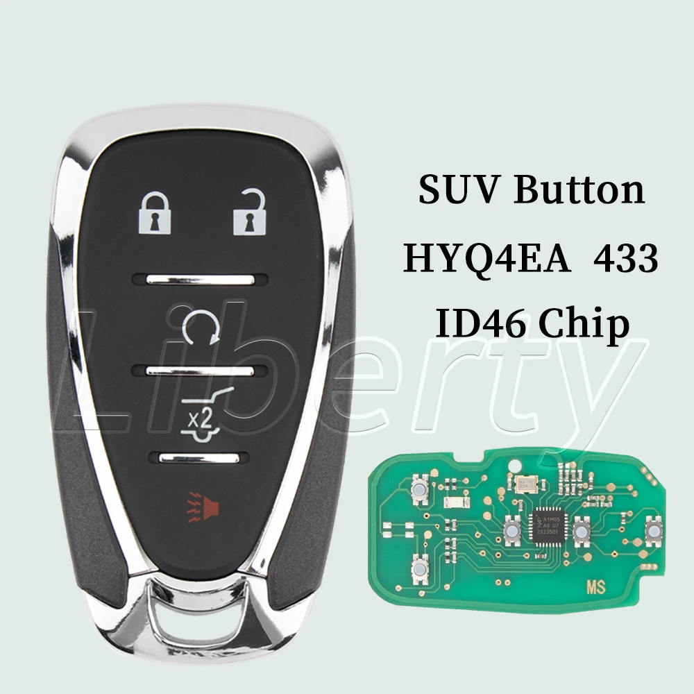 

Liberty HYQ4EA HYQ4AA 315/433 МГц ID46 чип умный дистанционный брелок для Chevrolet Cruze Malibu Spark Camaro Equinox 2016 2017 2018