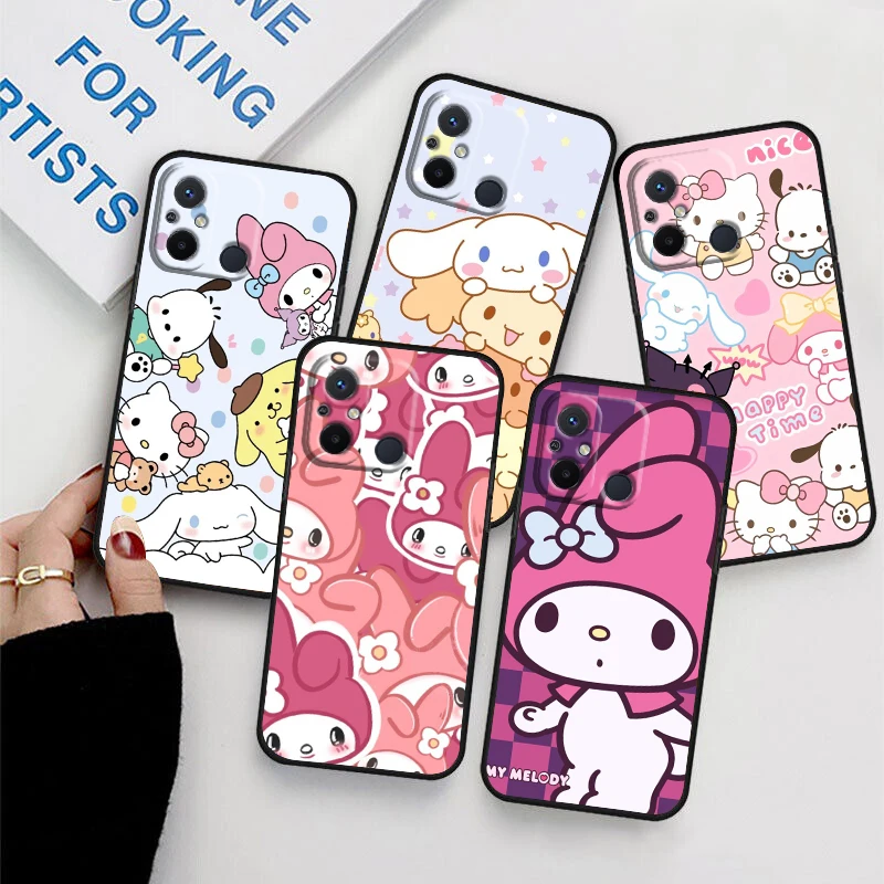 

Cartoon Melody For Xiaomi Redmi 12C 11 A1 Plus 10 10X 9T 9C 9C 8 7 6 4G 5G Silicone Soft Black Phone Case Cover Coque Capa Funda