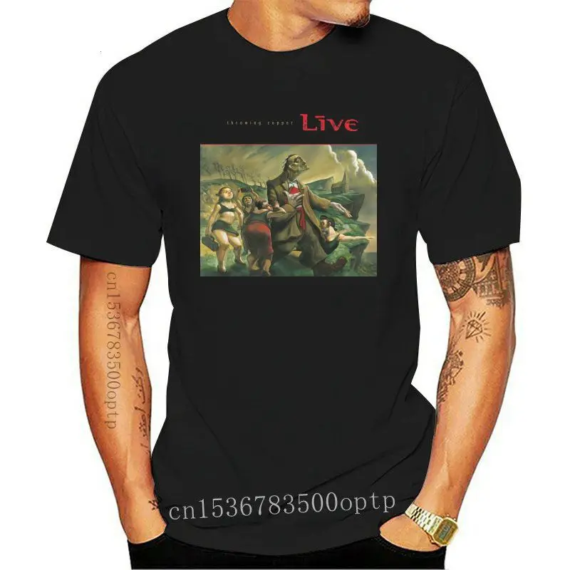 

Camiseta transpirable para hombre, prenda de vestir, con estampado en vivo, álbum de Rock de los 90, de cobre, talla S-2Xl, 2021