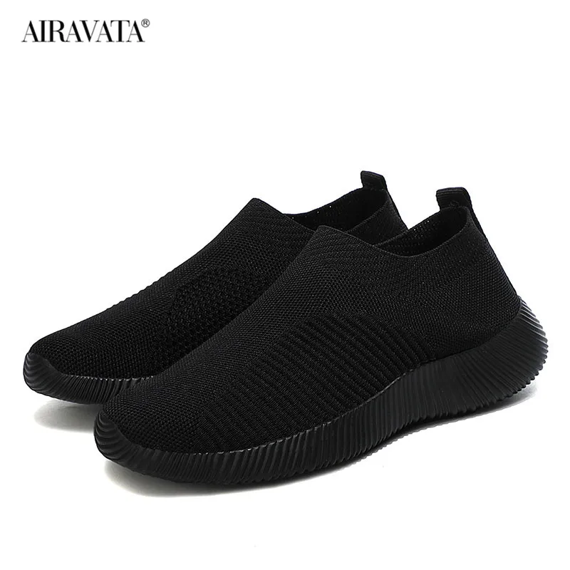 Women's Sports Shoes Lightweight Breathable Mesh Flying Woven Running Shoes Large Size