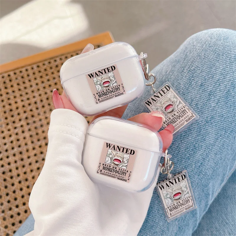 

Anime Wanted Circular Luffy AirPods 3 Case Apple AirPods 2 Case Cover AirPods Pro Case IPhone Earphone Accessories Air Pod Case