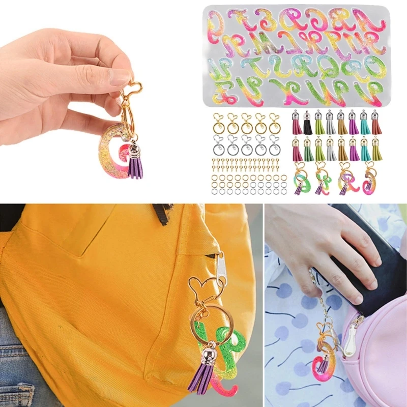 

28TF блестящие глянцевые силиконовые формы для смолы, английская искусственная форма, «сделай сам», брелок, подвеска, ювелирные изделия, форм...