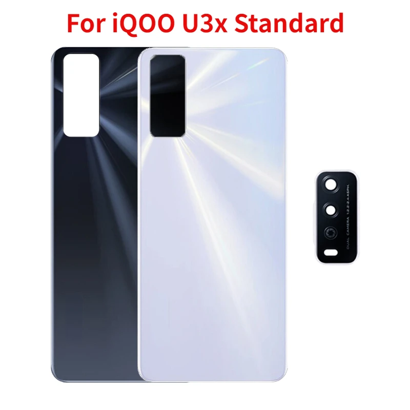 Новая задняя крышка для стандарта iQOO U3x V2143A Крышка батарейного отсека задняя крышка фотообъектива запасные части