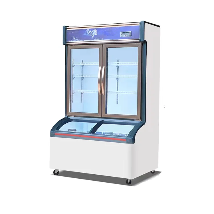 Коммерческая витрина с морозильной камерой супермаркет круглосуточный магазин