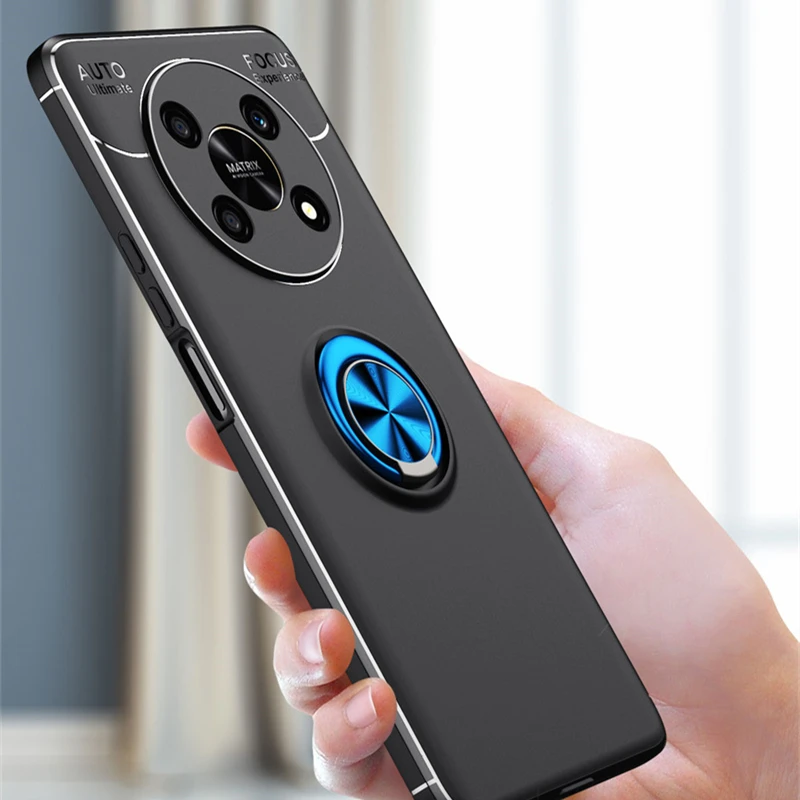 For Honor X9 5G Case Cover For Huawei Honor X9 5G Capas Shockproof Back TPU Soft Ring Magnetic Holder For Cover Honor X9 Fundas