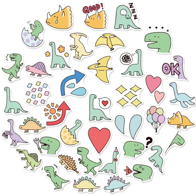 

10/40Pcs Dinosaur Stickers Suitcase Skateboard Laptop Luggage Phone Cartoon Stickers Decal Kids Gift Toy