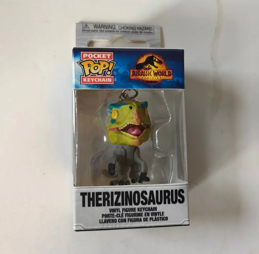 Коллекционная фигурка FUNKO Pocket Jurassic: Теризинозавр, Аквилопс, Велоцираптор, Синий Тираннозавр Рекс — Брелок-фигурка, подарок, игрушка (art.: 3920db6566923) - 3920db6566923
