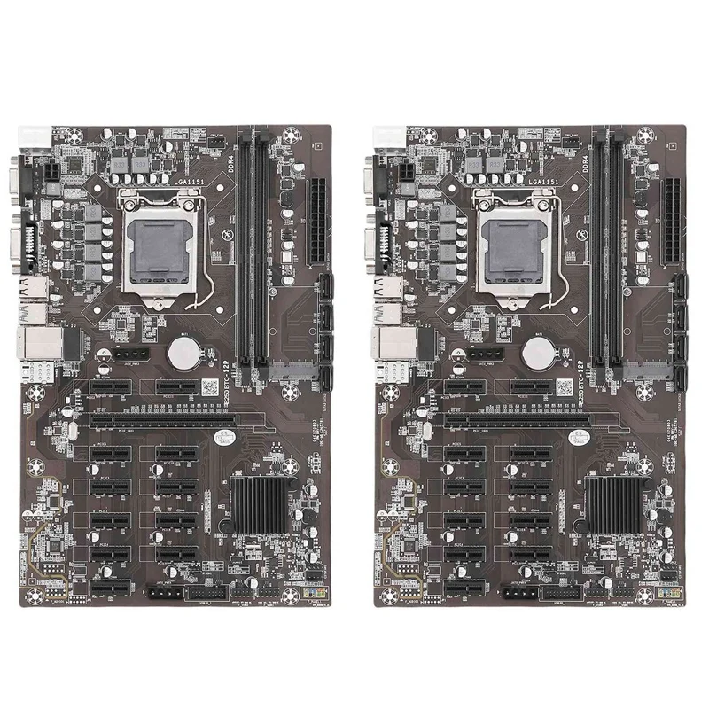 

Материнская плата для майнинга 2X B250B ETH LGA1151 DDR4 12x, слот для графической карты MSATA SATA3.0 USB3.0 для майнинга BTC