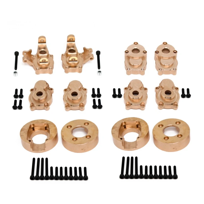 

12Pcs Brass Front & Rear Portal Drive Housing Cover Counterweight for YK4102 YK4103 YK4082 YiKong RC Crawler Car Parts