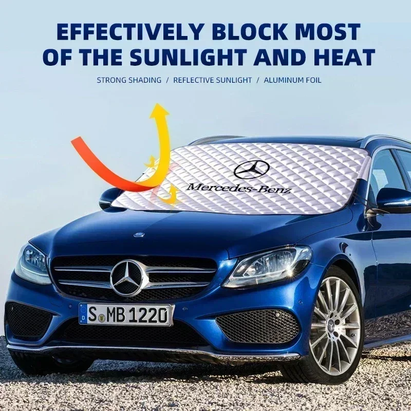 Для автомобиля AMG для Mercedes Benz защита от снега и льда козырек солнца ветрового