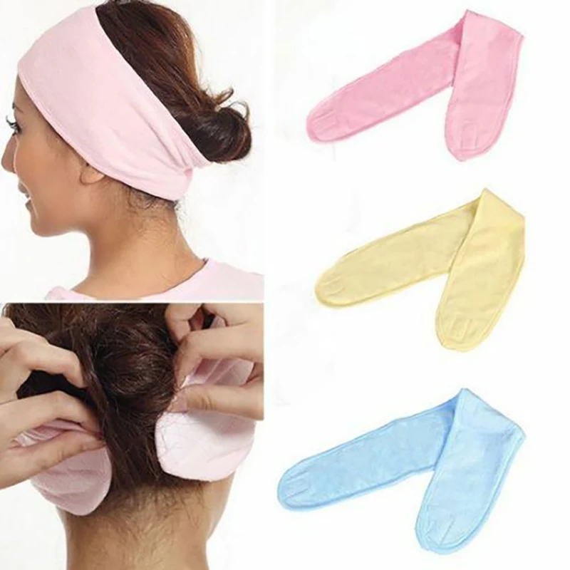 

Adjustable Makeup Hairband Salon Facial Spa Fabric Headband Shower Bath Toweling