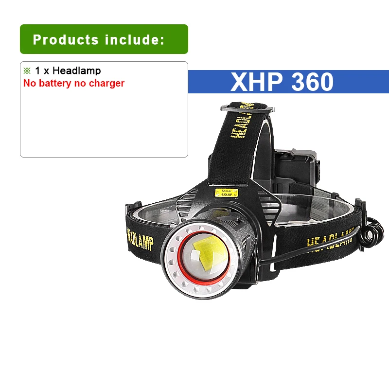 

Налобный фонарь XHP360 для кемпинга