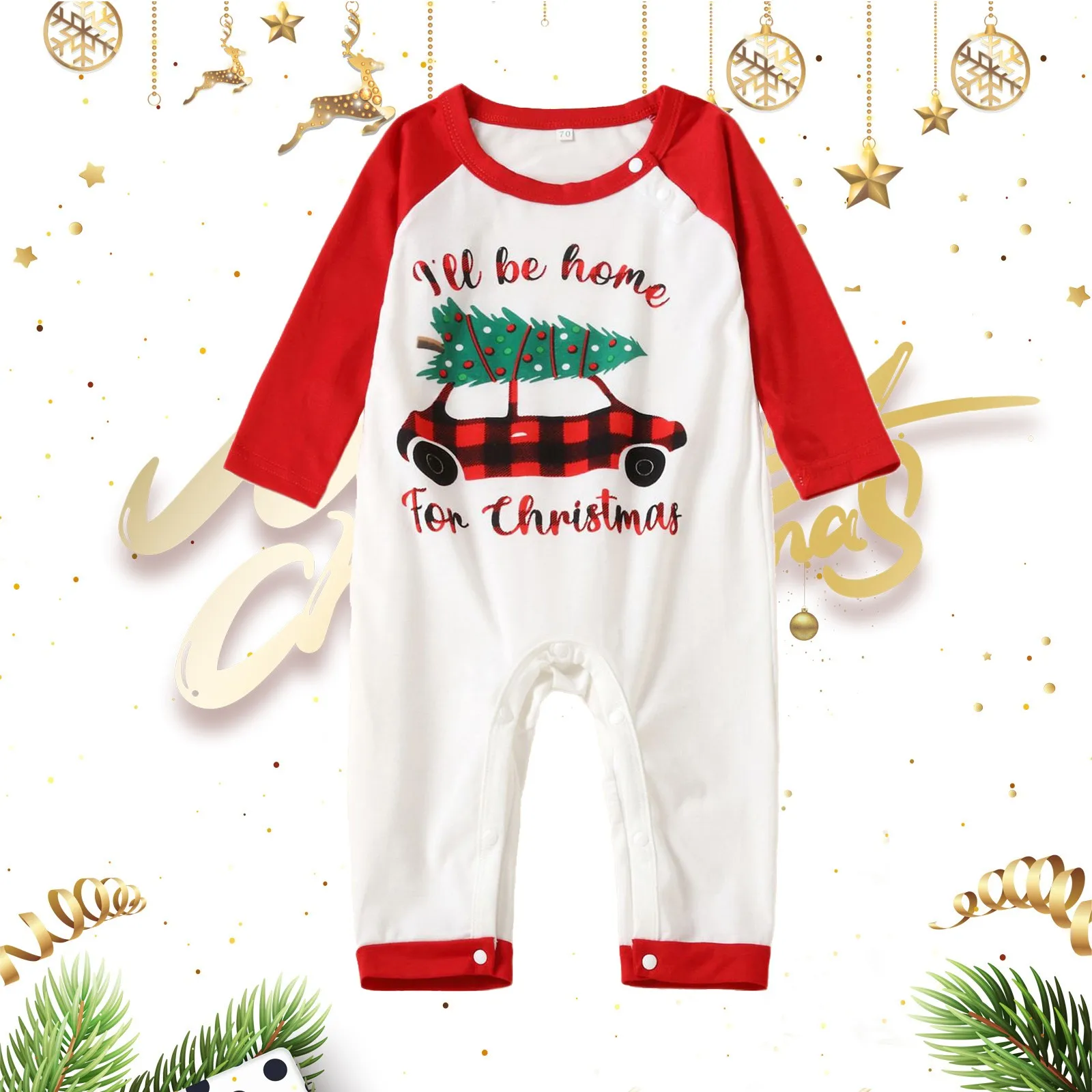 

Зеленая пижама в клетку, с длинным рукавом