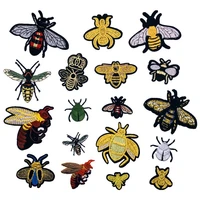 cute honey bee patches for clothing stickers diy sewing patterns appliques badges handmade embroidered iron on patches on jacket