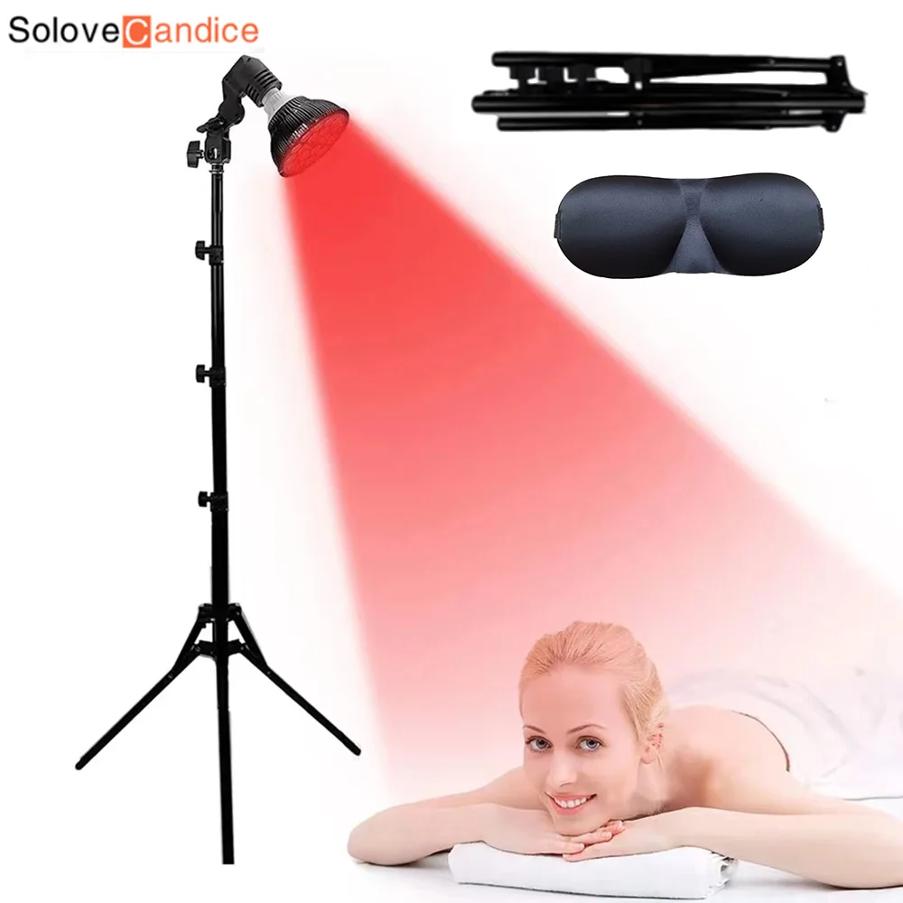 Infrared Heating Lamp Device 660nm&850nm Bulb 54W For Skin Recovery Care Pain Relief Red Light Therapy Lamp With Stand