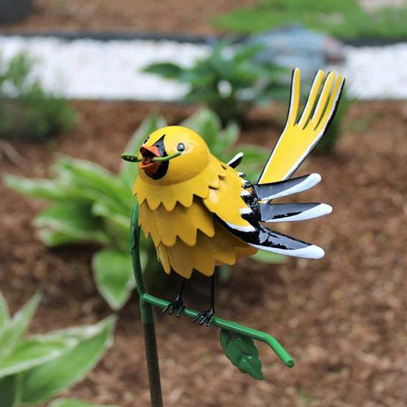 

Счастливая птица, садовая ветка, подключаемое украшение, украшение для дома, украшение для птицы