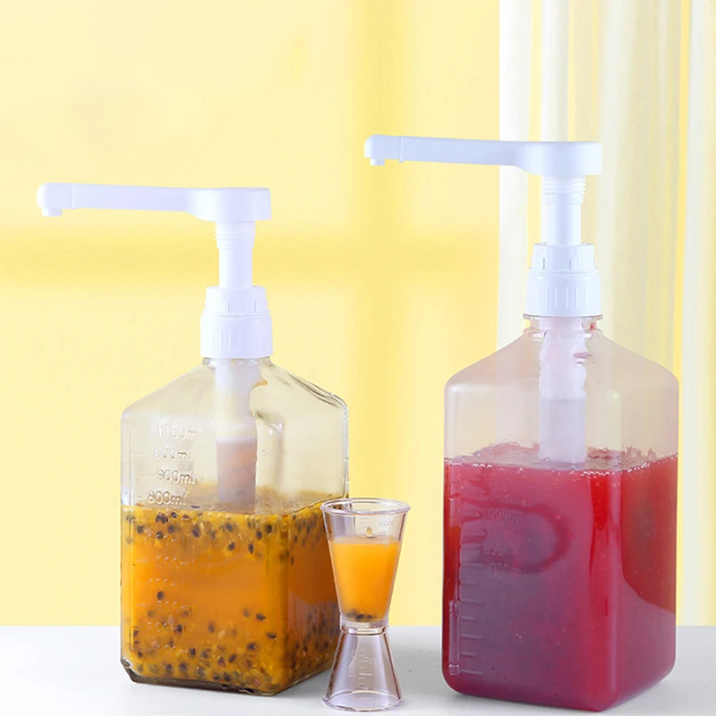 1600ml Coffee Syrup Dispenser Multi-Function Honey Sauce Ketchup Bottle W/Pump Liquid Dispenser Bottle