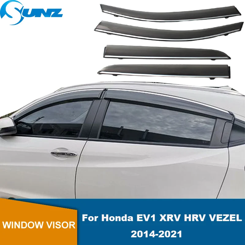 Фото Козырек для окон для Honda EV1 XRV HRV VEZEL XNV 2014 2015 2016 2017 2018 2019 2020 2021 дефлектор боковых окон Защита от Солнца ветра дождя №1