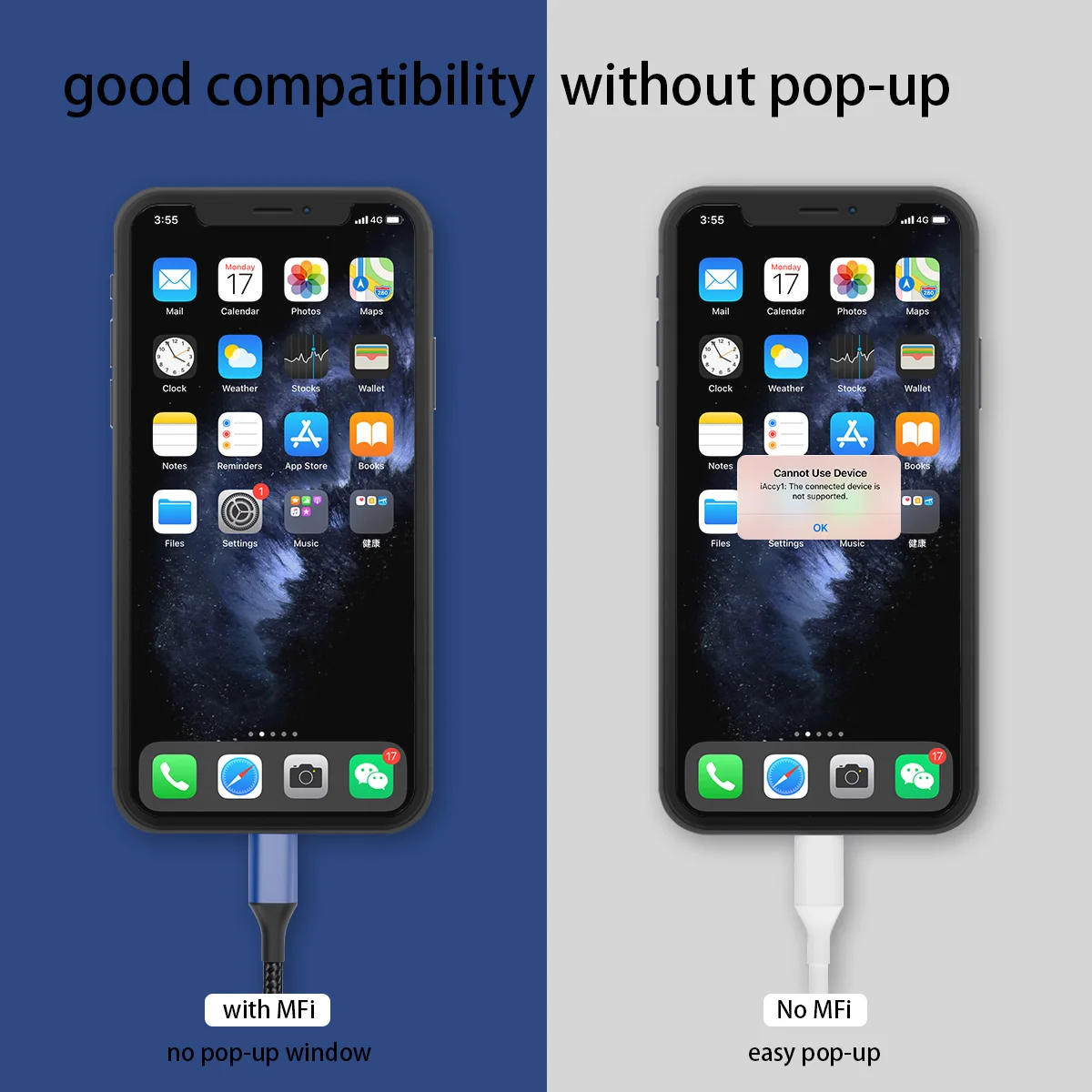 MFI Lightning to 3.5 mm Headphone Adapter for iPhone Jack AUX Cable Audio Splitter Converter for iPhone 13 12 11 X XS XR 8 7