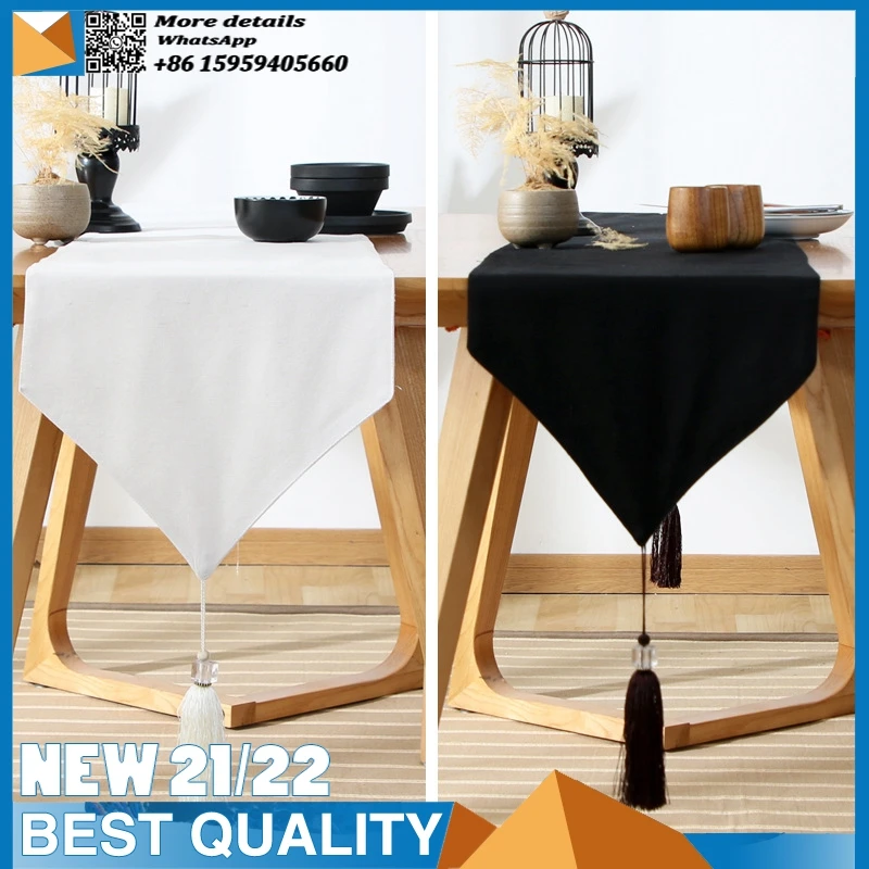 Элегантная белая скатерть для стола черные аксессуары украшения однотонный