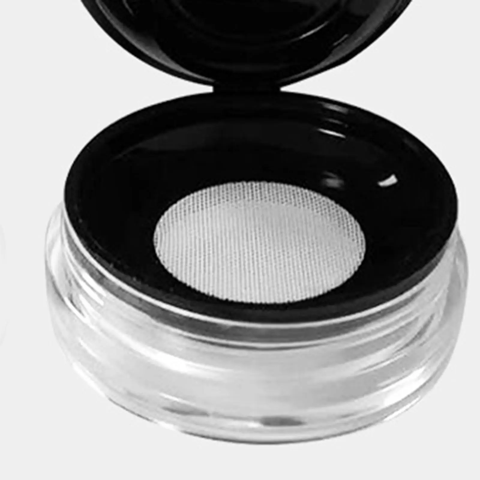 

2 Count Empty Makeup Powder Container with Elasticated Net Sifter Small Size Convenient Plastic DIY Accessory Wide Usages