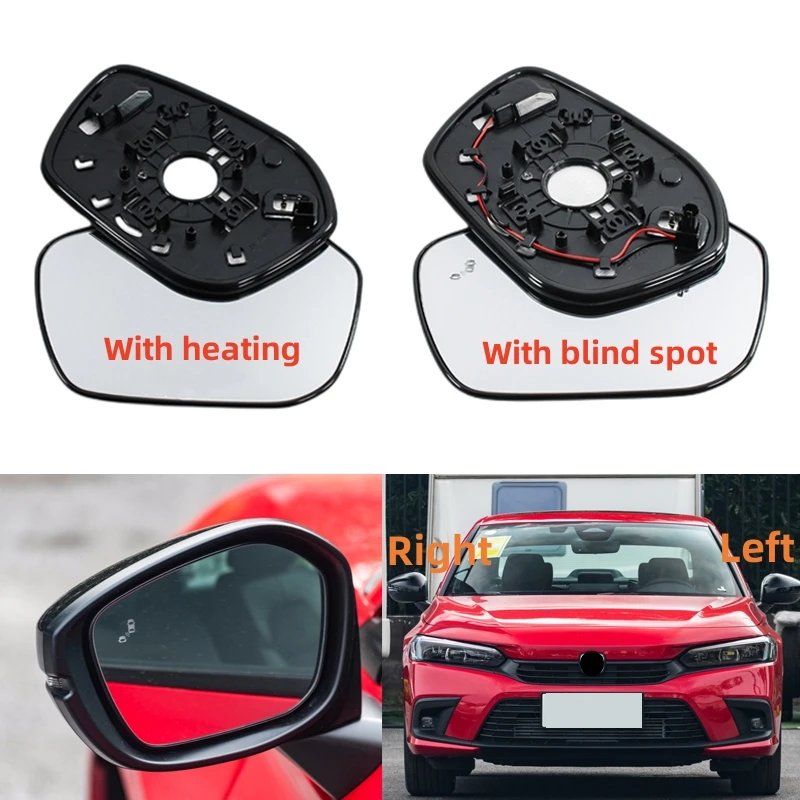 

Автомобильное внешнее стекло для бокового зеркала заднего вида для двери и слепых зон нагревательный объектив для Honda Civic 11th 2022 2023