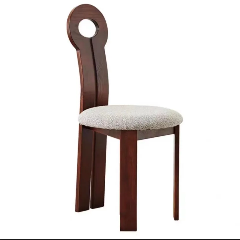 їдальні стільці з твердої деревини Ретро-розкішний дизайн для дому Nordic Проста