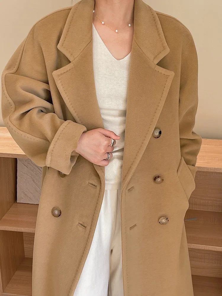 

Teddy 101801 22-year Classic Camel Cashmere Coat 101801 Autumn And Winter New Woolen Mid-length Wool Coat