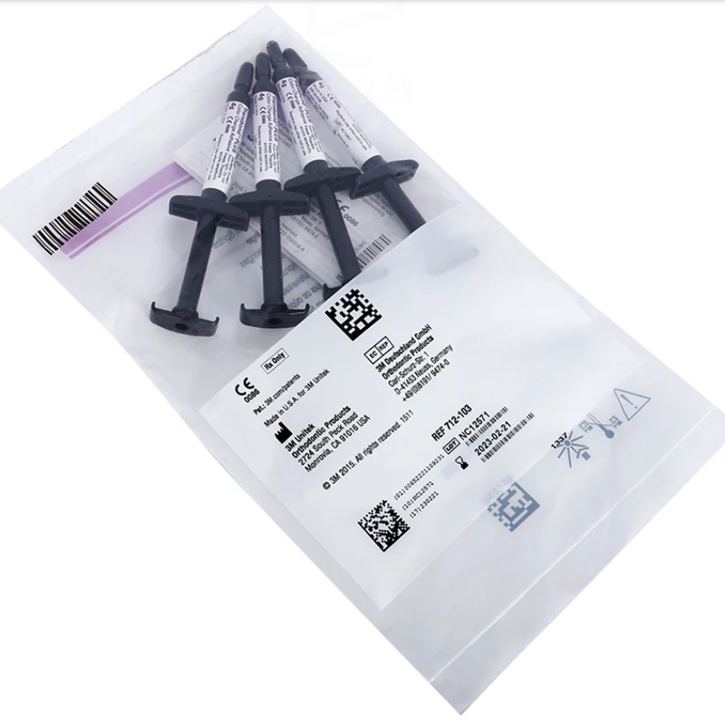 

Dental Unitek 4g*4/bag 712-103 Transbond Plus Light Curing Composite Resin Adhesive / Universal Dental Adhesive for Enamel