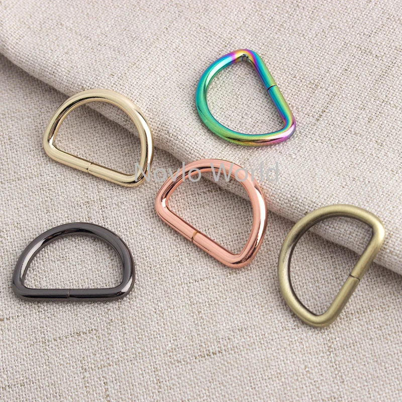 50-200pcs Metal Non-Welded D Ring Adjustable Buckle for Backpacks Straps Shoes Bags Cat Dog Collar Dee Buckles DIY Accessorie