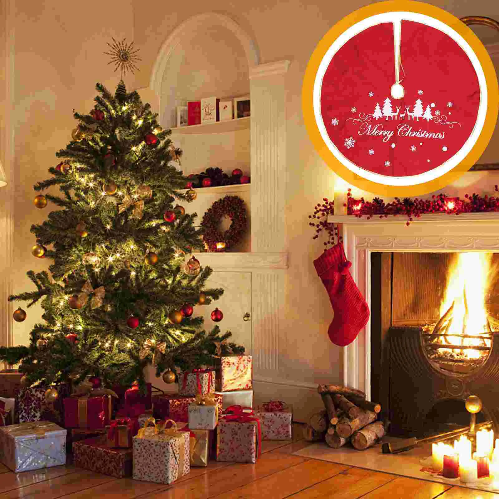 

1pc Decorative Beautiful Tree Mat Tree Skirt Tree Apron for Party Xmas Tree Decor