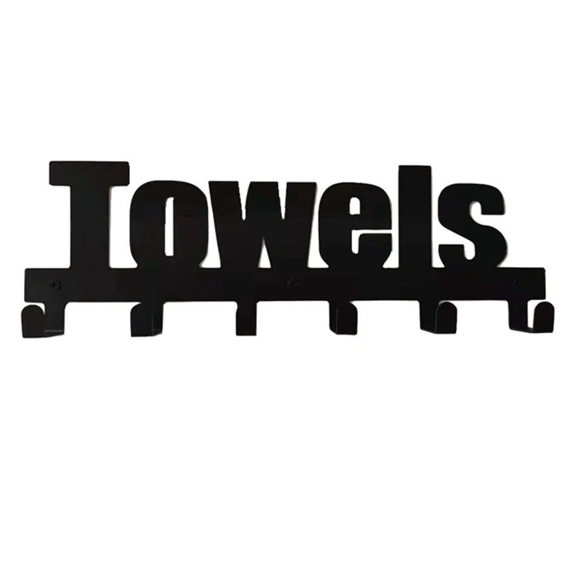 

Вешалка для полотенец, крючки для полотенец для настенного крепления, черный держатель для полотенец, крючок для улицы, для бассейна, для ва...