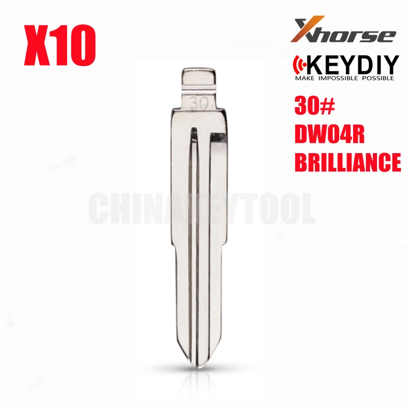 

30# DW04R Metal Blank Uncut Flip KD Remote Key Blades for BRILLIANCE ZHONGHUA for KEYDIY/KD/VVDI Xhorse Remotes/JMD Handy baby