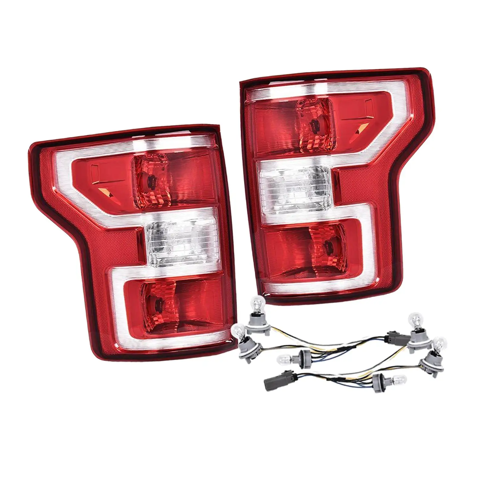 

2x Tail Light Assembly with Bulbs Replace Taillight for Ford F150 F-150 Pickup 2018-2020 Auto Accessories Easy Installation