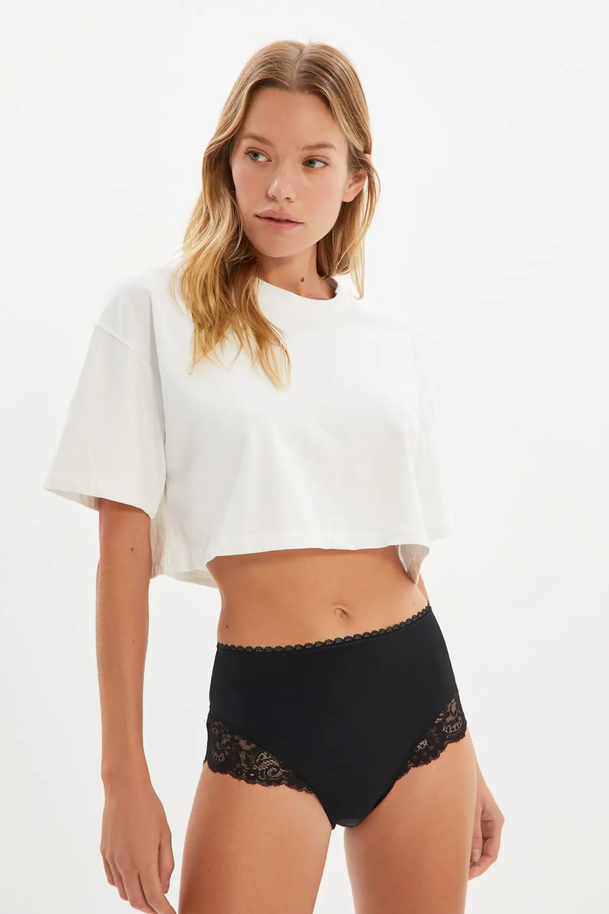 Trendyol Ruched High Waist Panties THMAW22KU0044