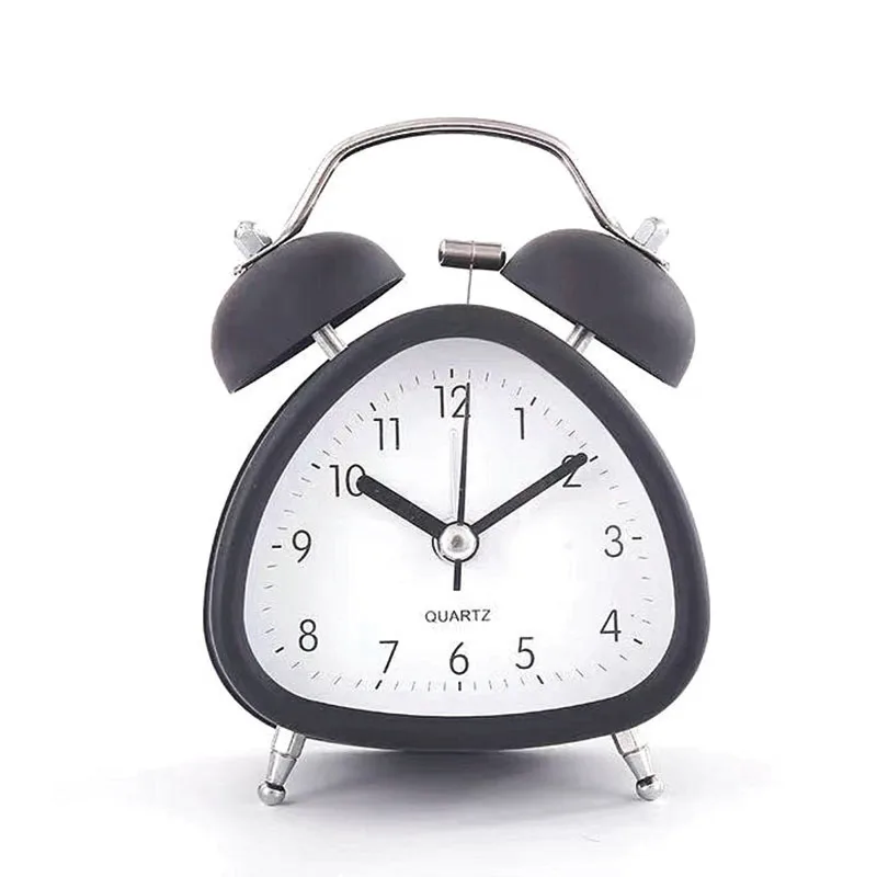 

3-inch Cartoon Metal Bell Silent Alarm Clock Small Cute Student Bedside Bedroom Creative