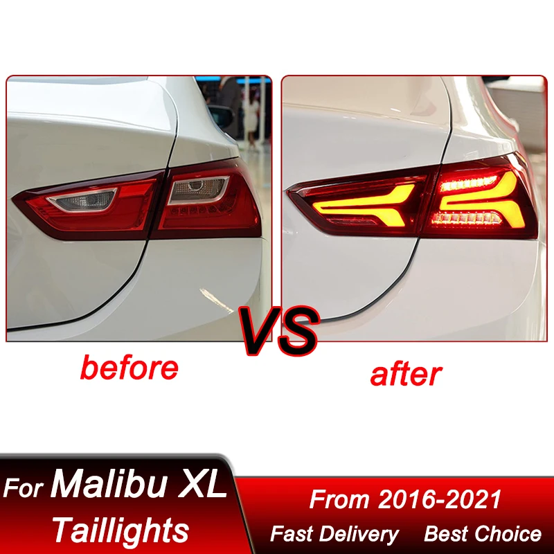 Фото Стайлинг автомобиля задние фонари для Chevrolet Malibu XL 2016-2021 новый стиль полностью светодиодный динамический указатель поворота задний фонарь в сборе №2